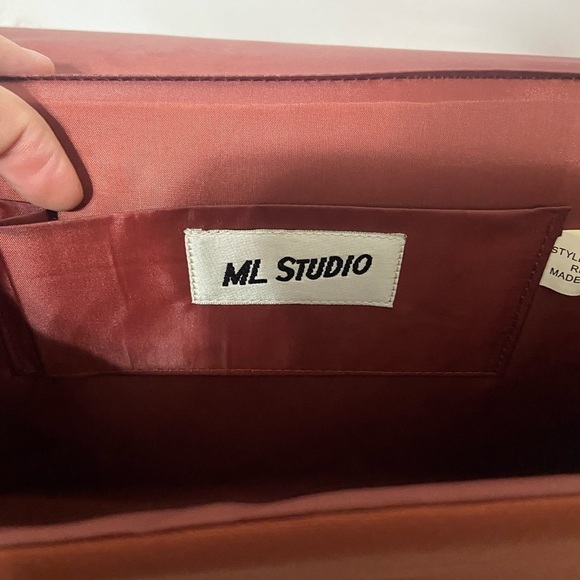 ML Studio vintage NWT feather rust colored purse/clutch deadstock - Picture 3 of 6